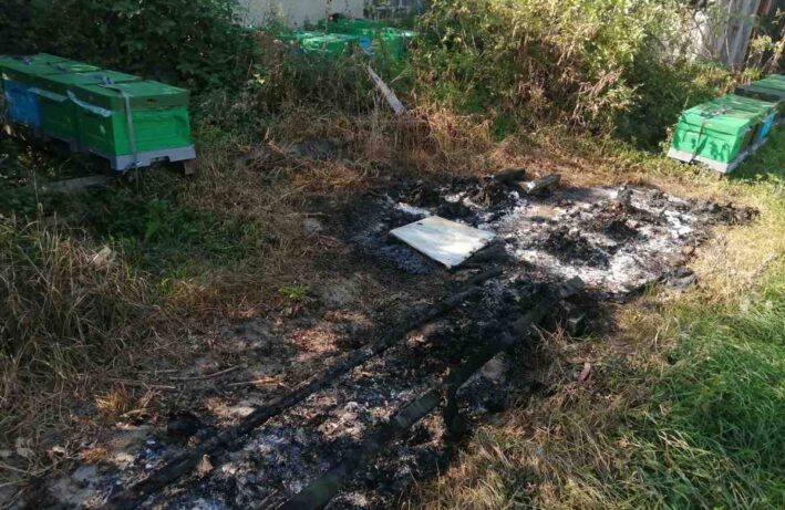 Podpalenie uli z Pasieki Dziadka